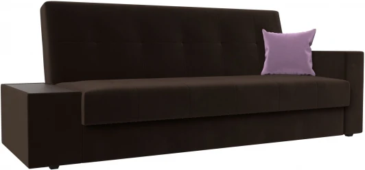 118507L Диван-книжка Лига-020 стол слева (Коричневый,Сиреневый/Микровельвет) Лига Диванов арт.118507L