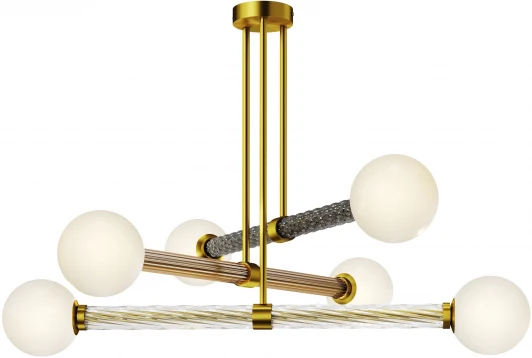 MOD287PL-06BS Потолочная люстра ярусная на штанге Maytoni Teatro MOD287PL-06BS (220V, шарики)