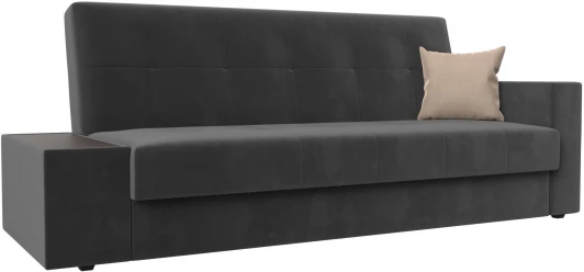 118484L Диван-книжка Лига-020 стол слева (Серый,Бежевый/Велюр) Лига Диванов арт.118484L