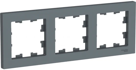 ATN000703 Рамка на 3 поста (грифель) Systeme Electric AtlasDesign ATN000703