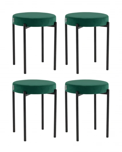 УТ000043140 Табурет Бриф Original велюр зеленый 4 шт. Stool Group УТ000043140