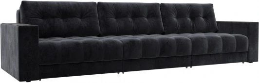 128441 Диван прямой с декором Лига-049 НПБ Лонг Лига Диванов (Велюр) арт.128441