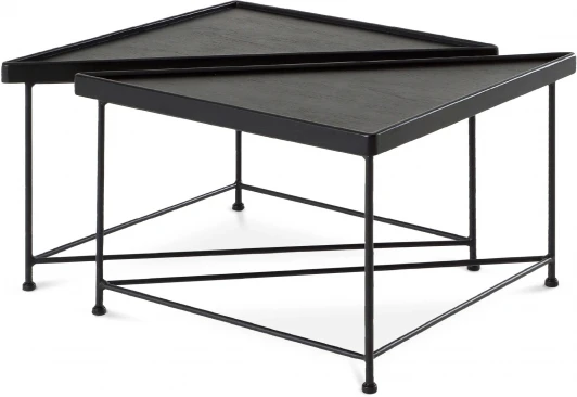 931621 Журнальный стол When ОГОГО Обстановочка! (Массив дерева/Черный) арт.931621