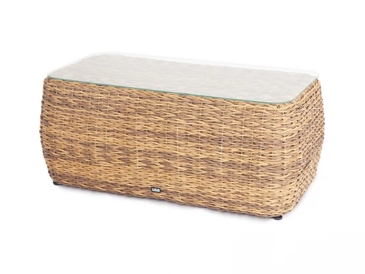 YH-S4663G TW Журнальный столик из искусственного ротанга (гиацинт), цвет соломенный 4SIS Кальяри YH-S4663G TW