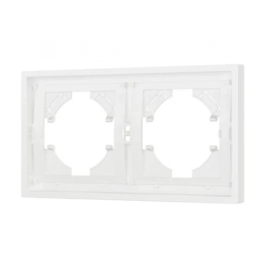 054649 Рамка пластиковая FRM-TENDO-SFPL-2-WH (Arlight, Матовый белый) 054649