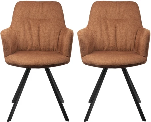 FR 1005P Комплект из 2-х стульев Bradexhome Grant терракотовый шенилл на поворотном механизме