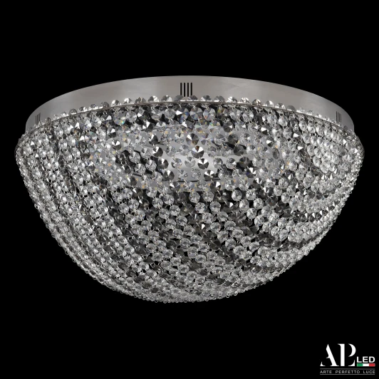 SH501.2.50.R.LED-DIM.Ni.Clear.731 Потолочная люстра светодиодная с пультом APL LED Sicilia SH501.2.50.R.LED-DIM.Ni.Clear.731 (220V, хрусталь, круглые)