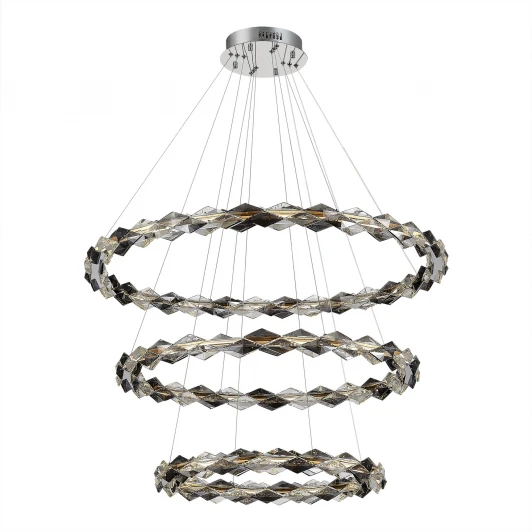 SL6009.103.03 Подвесной светильник ST Luce Diamanta SL6009.103.03 Золотистый/Прозрачно-Дымчатый LED 1*75W 3000K (220V, на тросе)