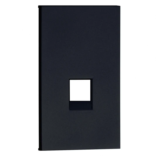 AG07M2 Интернет RG-45/RG11 накладка 2 модульная черный матовый Meiton AG07M2