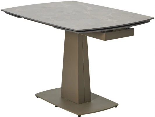 614M05562 Стол M-City BALDE 120 MATT LATTE STONE SOLID CERAMIC/ TAUPE