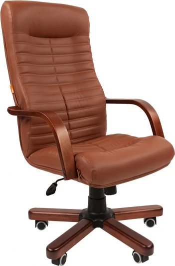 CHAIRMAN 480 N WD Компьютерное кресло CHAIRMAN 480 N WD (Металл,Дерево,Экокожа/Коричневый)