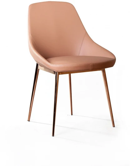 2000000000800 Стул Oscar экокожа soft touch капучино, декор розовое золото Top Concept 2000000000800