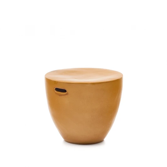 193432 Mesquida Приставной столик из керамики горчичный La Forma (ex Julia Grup) 193432