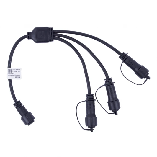 UCX-F90 S3/0.4M/BK Провод-разветвитель для гирлянд серии F90PRO 0,4м. 3 выхода статика/мерцание IP67 черный Uniel UCX-F90 S3/0.4M/BK