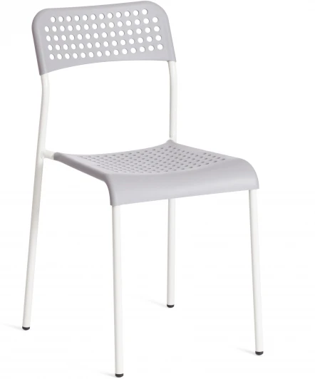19797 Стул ADDE (mod. C-049) / 1 шт. в упаковке (Металл,Пластик /Серый,Белый)