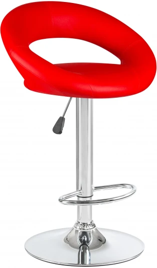 5001-LM MIRA,  цвет сиденья красный, цвет основания хром Стул барный MIRA (красный)