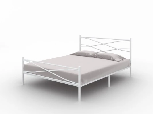 2031760 Без бренда Кровать Страйп (Металл Белый) 180x200