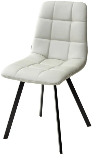 UDC8025HK01703 Стул CHILLI SQUARE HK017-03 светло-серый, PU/ черный каркас