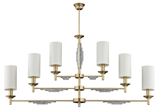 FEL-ZWL-6(P/A) Потолочная люстра ярусная на штанге Kutek Fellino FEL-ZWL-6(P/A) (220V, хрусталь Swarovski)