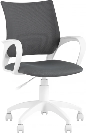 УТ000036061 Кресло офисное Topchairs ST-BASIC-W серая ткань крестовина белый пластик УТ000036061