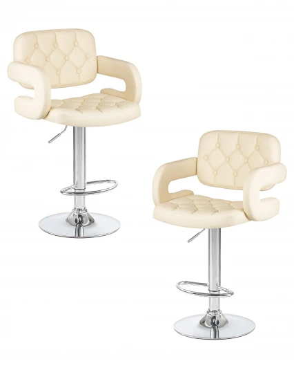 LM-3460-N_CH-M_EL-cream Набор 2 шт стул барный DOBRIN TIESTO (кремовый)