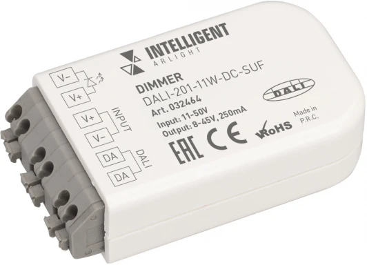 032464 INTELLIGENT Диммер DALI-201-11W-DC-SUF (8-45V DC, 250mА) (IARL, IP20 Пластик, 3 года) 032464