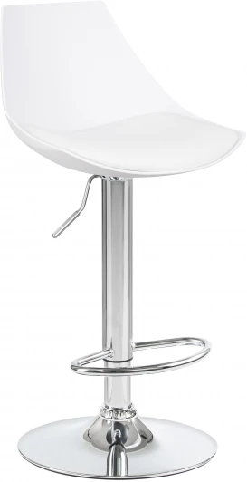 3000-LM ROCKY,  цвет сиденья белый, цвет основания хром Стул барный ROCKY (белый)