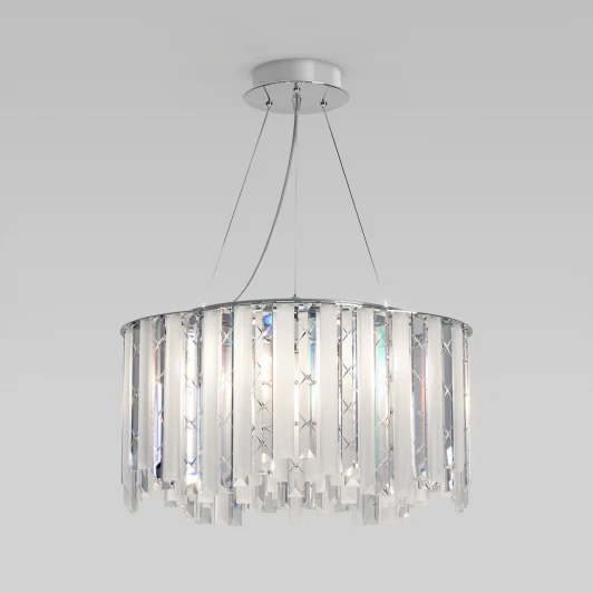 101011/6 хром Подвесная люстра Eurosvet Radiance 101011/6 (Умный дом, WiFi, Алиса, голосовое управление)