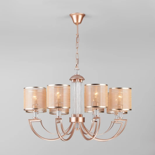 60099/8 перламутровое золото Подвесная люстра Eurosvet Licata 60099/8 перламутровое золото