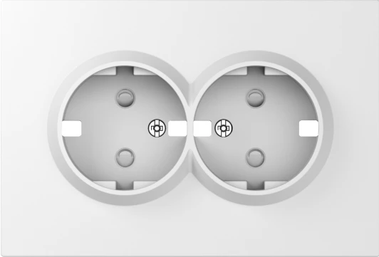 DE22233 Накладка для розетки 2-й с заземлением, со шторками 16A 250 В~, матовый белый Donel A07 DE22233