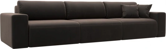 121326 Диван прямой Лига-036 НПБ Классик Лонг (Коричневый/Велюр) Лига Диванов арт.121326