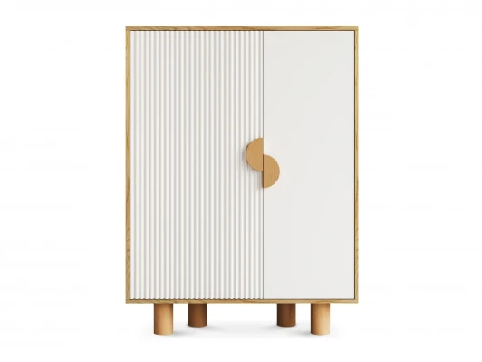 934630 Шкаф левый Cresco ОГОГО Обстановочка! 934630 (ЛДСП,Шпон,МДФ/Белый,Дуб)