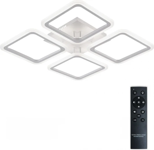 LED LAMPS 81108/3C Потолочная люстра светодиодная с пультом ДУ 104W, белый, LED Natali Kovaltseva Spektr LED LAMPS 81108/3C