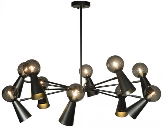 10046/10 Black Потолочная люстра Loft It Halley 10046/10 Black