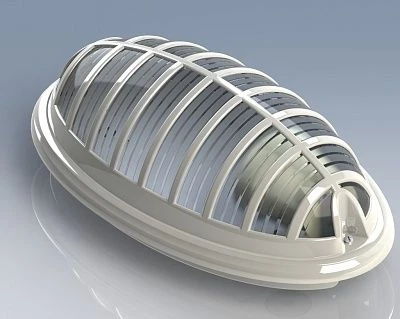 400-000-111 Светильник настенно-потолочный уличный Horoz Акуа, 1 плафон, белый с прозрачным