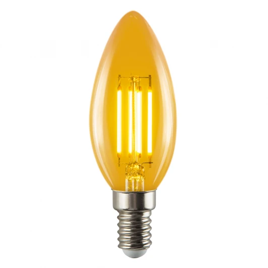 LED-C35-5W/GOLDEN/E14 GLV21GO Лампочка светодиодная свеча желтая E14 5W Uniel LED-C35-5W/GOLDEN/E14 GLV21GO