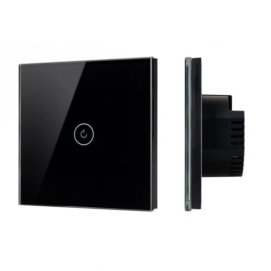 050033 Выключатель сенсорный SWT-OMALI-S01-ZB-BK (250V, 10A, Zigbee) (Arlight, Стекло) 050033