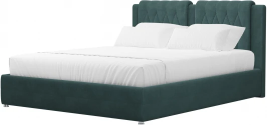 120631 Кровать интерьерная Камилла 180 (Бирюзовый/Велюр) Лига Диванов арт.120631