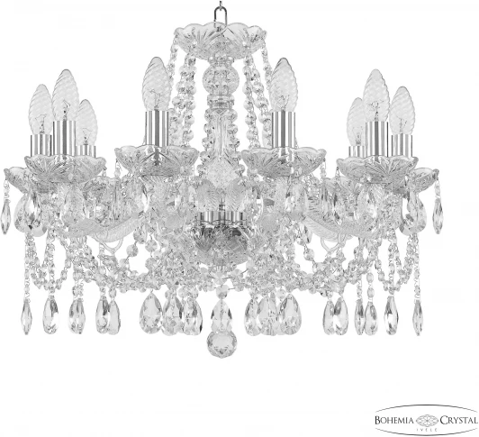 107/10/200 Ni Подвесная люстра Bohemia 107 107/10/200 Ni (220V, подвески, на цепи, подсвечник, свеча)