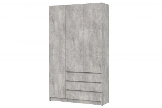 00-00272634 Шкаф трехстворчатый Арника Бали, Цемент светлый