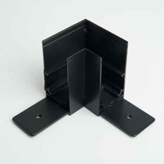 41977 Соединитель угловой для низковольтного накладного шинопровода, черный Feron LD2001 41977