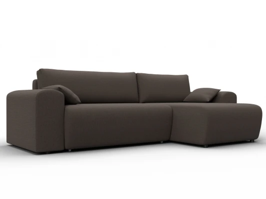 133693 Диван угловой Лига-099 угол универсальный (ДВП,ДСП,ЛДСП,Брус,Фанера/Пластик/Рогожка/Коричневый) Лига Диванов 133693