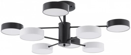 250906/8B Bk/Wh Потолочная люстра светодиодная на штанге Arte Milano Ferrara 250906/8B Bk/Wh (220V, круглые)