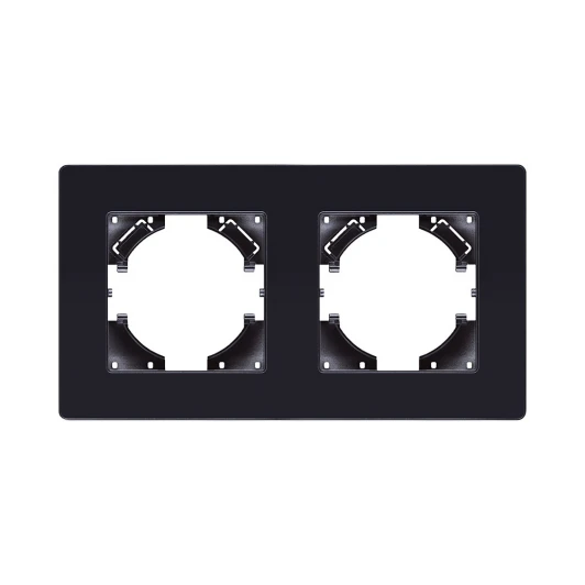 EA2BK Рамка 2-постовая черный Kollinger Eleganz Acryl EA2BK