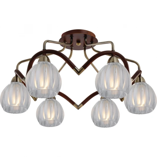 407-06-53ABWBB antique brass + walnut Потолочная люстра N-Light 407 407-06-53ABWBB antique brass + walnut