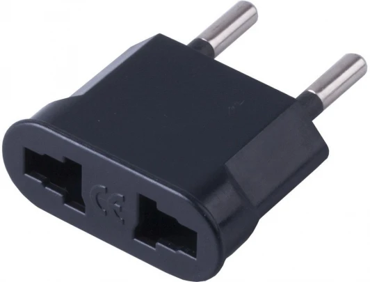 32858 Адаптер переходник без заземления (черный) Stekker 32858