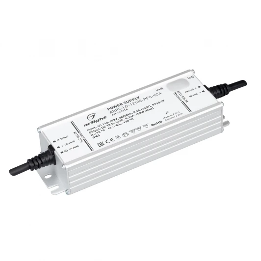 049616 Блок питания ARPV-LG-12100-PFC-VCA (10.5-13.5V, 8.33A, 100W) (Arlight, IP65 Металл, 5 лет) 049616