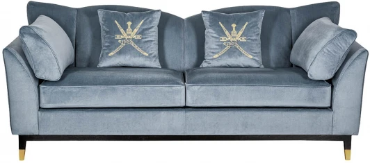 GD-SIENA-ДБМ-2К Диван Garda Decor GD-SIENA-ДБМ-2К (Черный/Синий)