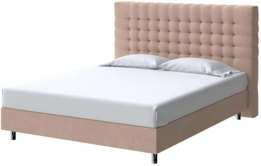 2026815 PROxSON Кровать Tallinn Boxspring Standart (Ткань: Рогожка Тетра Ореховый) 80x200