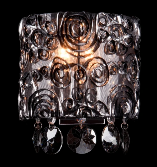 3400/2 хром/дымчатый хрусталь Strotskis Настенный светильник Eurosvet 3400 3400/2 хром/дымчатый хрусталь Strotskis